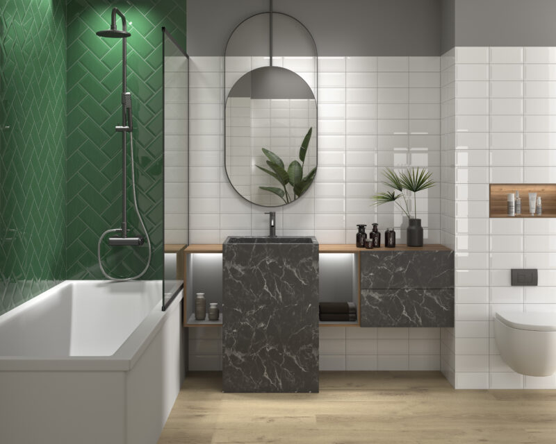 10X20 - Bricks York verde brillo - M608747